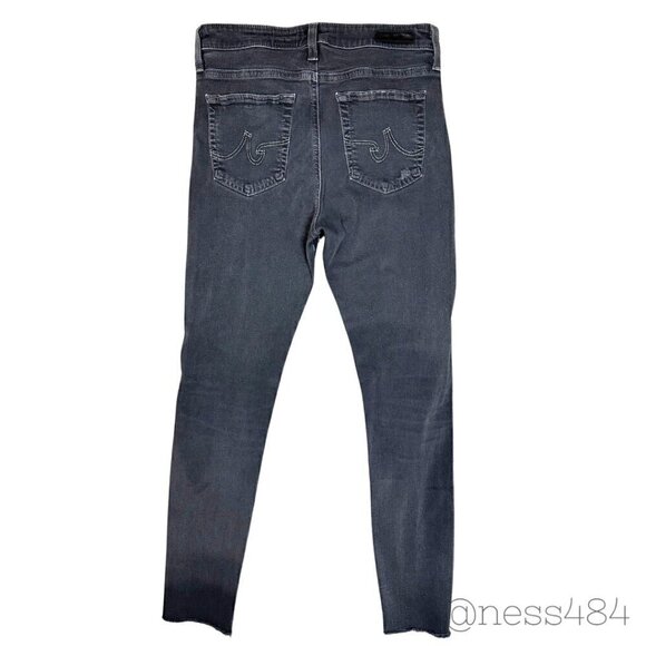 AG Adriano Goldschmied 'The Farrah' High Rise Skinny Jeans Dark Grey Size 28x27 - Picture 2 of 8